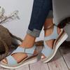 Woven High Heel Sandals Women's 2025 New Style Thick Bottom Fish Mouth Slippers Thick Bottom Women's Sandals Rubber Outsole