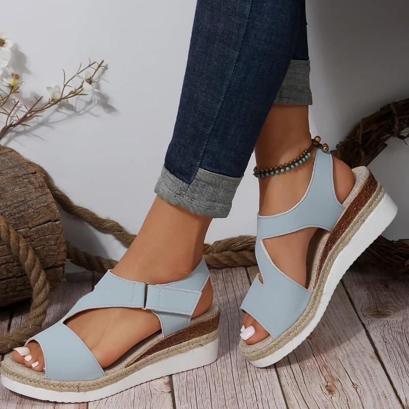Woven High Heel Sandals Women's 2025 New Style Thick Bottom Fish Mouth Slippers Thick Bottom Women's Sandals Rubber Outsole