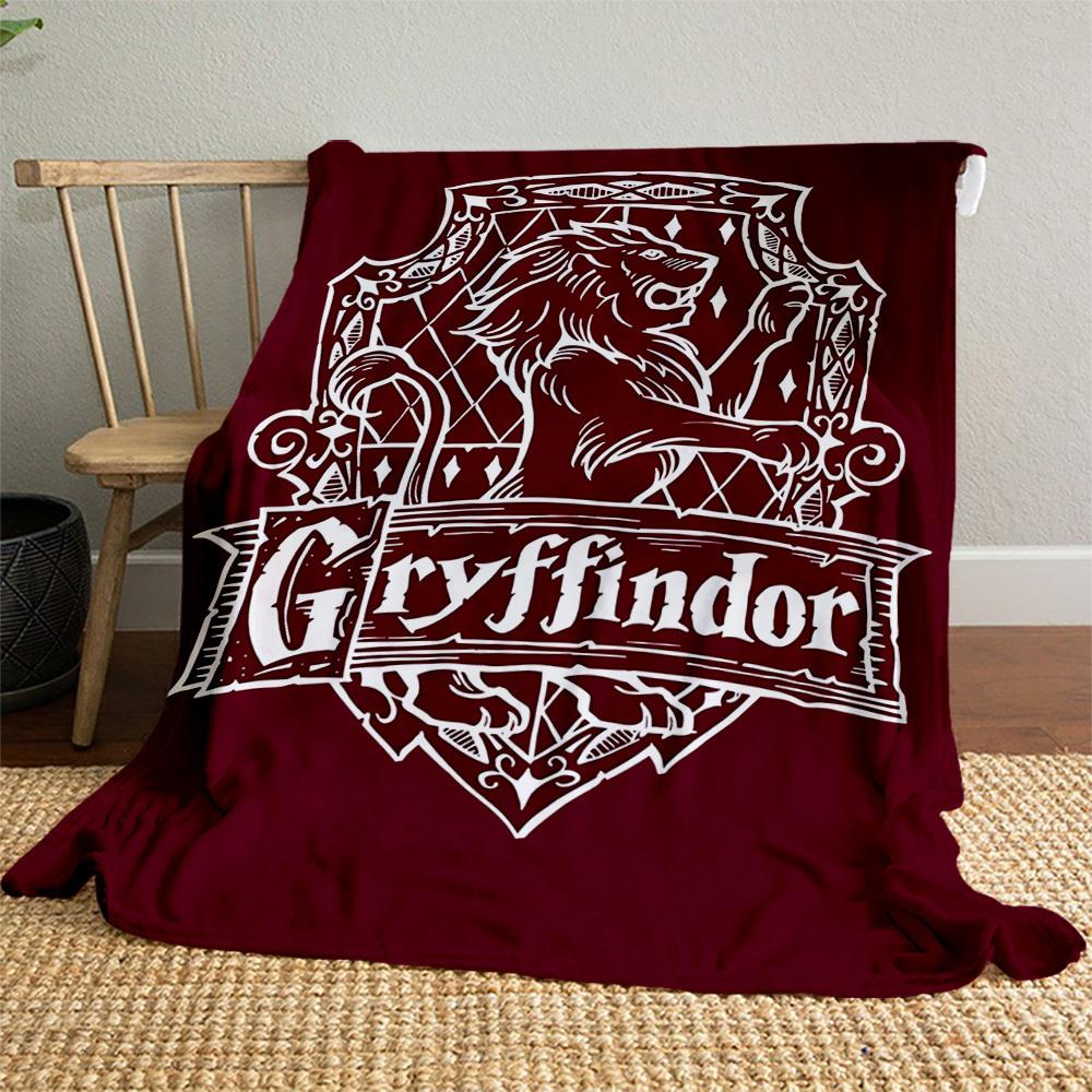 1pc Gryffindor Lion Crest Outdoor Flannel Throw Blanket All Season Soft Warmth,Home Decor 1031230
