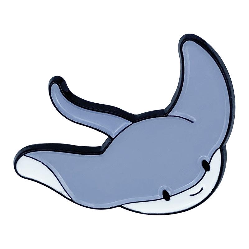 Marine Life Cartoon Brooch Set: Shark, Jellyfish, Seahorse, Starfish