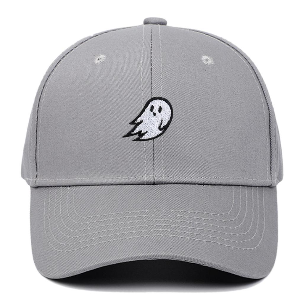 Ghost Embroidery Baseball Cap - Unisex Summer Sports Hat, Custom Logo, Various Colors