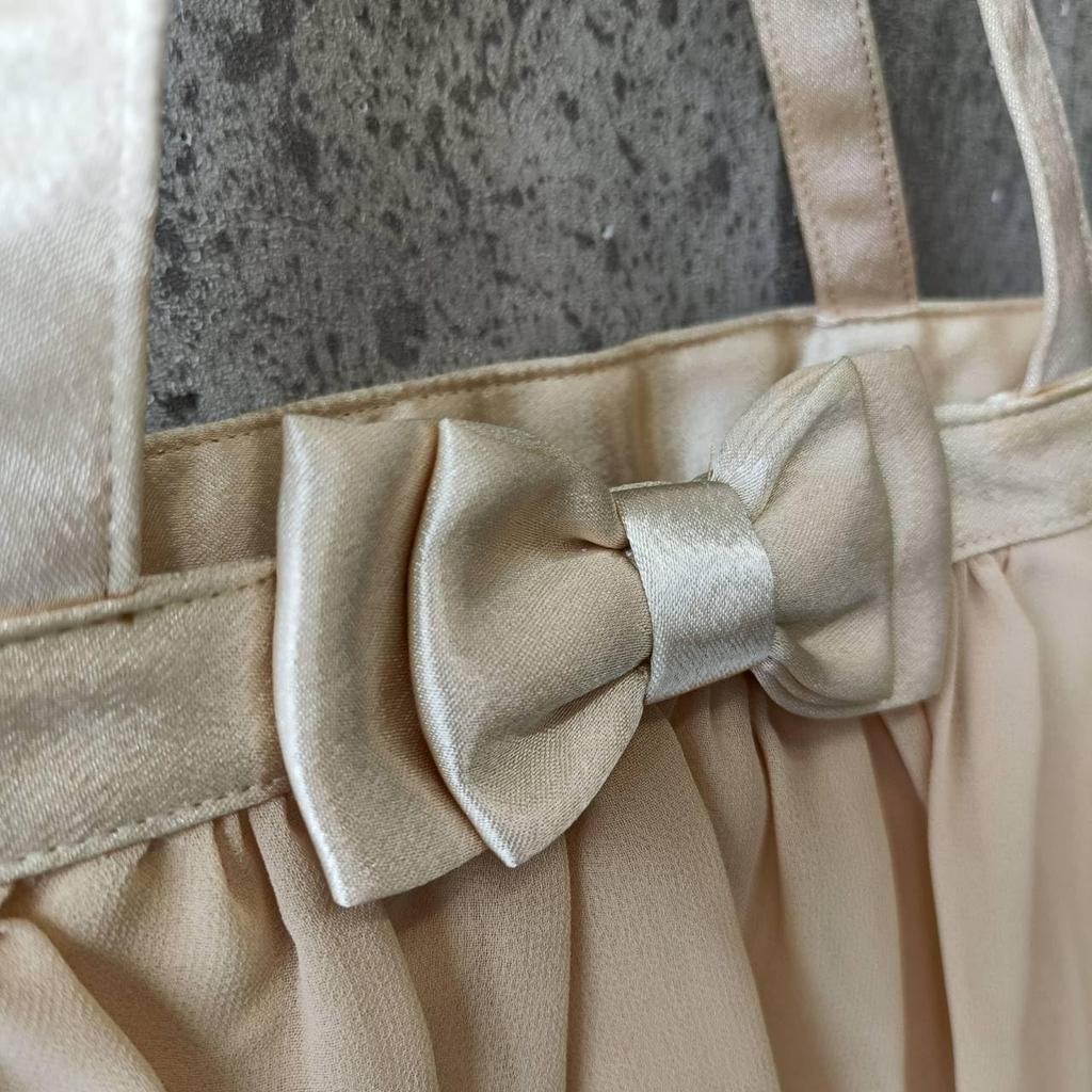 [mauve] Lightweight, Fluffy Chiffon Gathered Formal Bag with Ribbon (black)