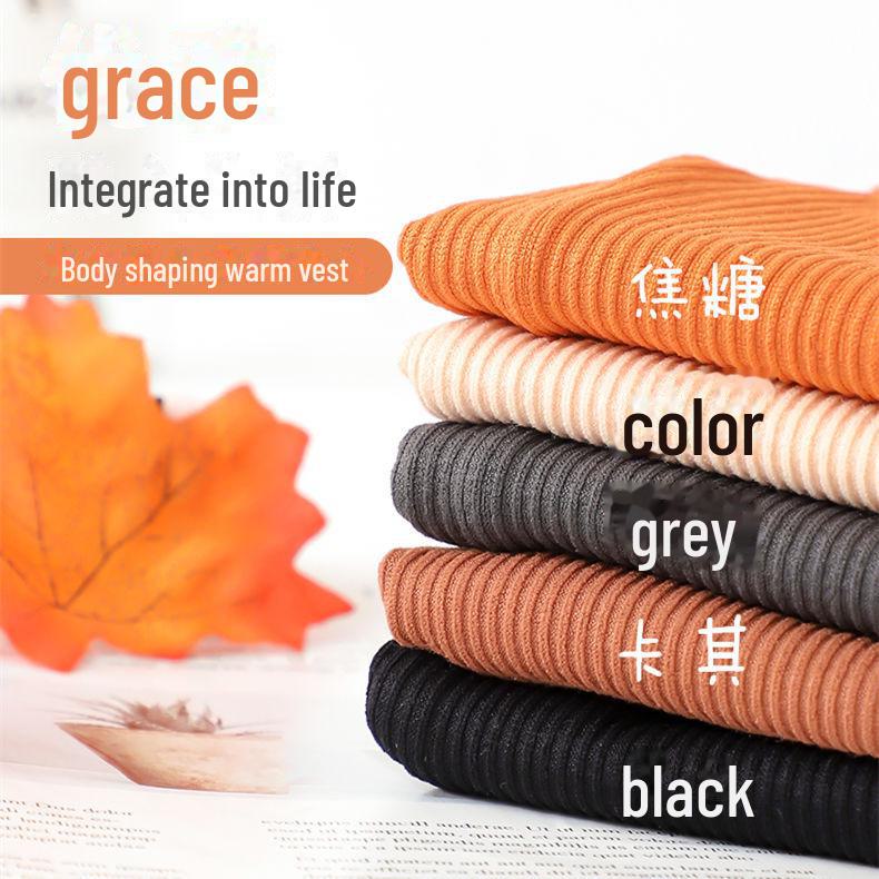 Women's Plus Size Thick Lace Thermal Vest with Velvet Lining