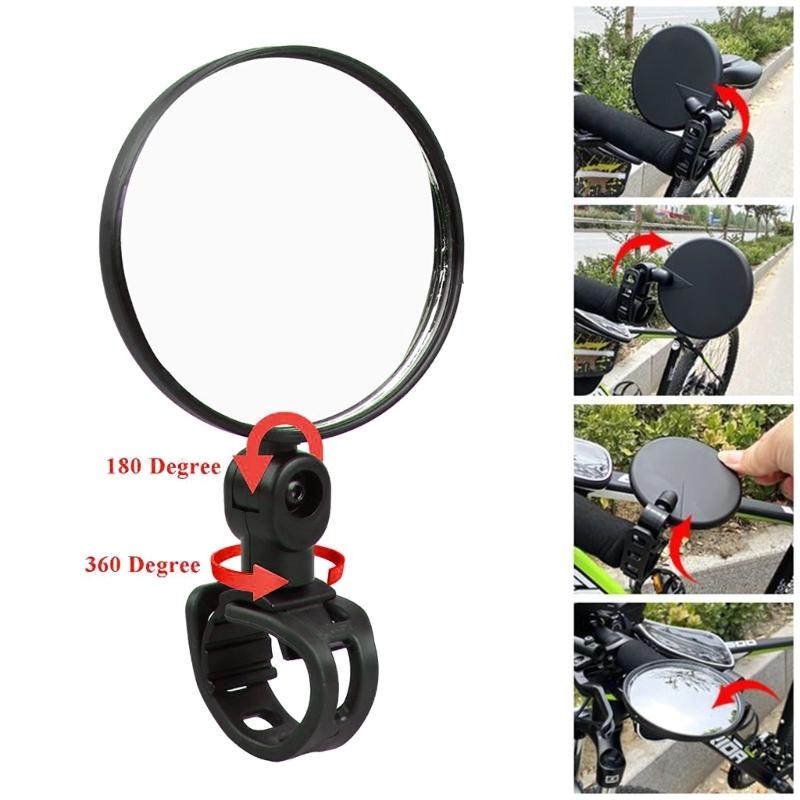 Universal ABS Bike Handlebar Side Mirror With Adjustable Mounting System For Clear Road Observation