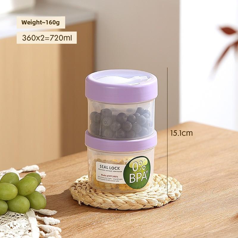 Portable Salad Bowl With Sealed Lid For Light Meals And Snacks