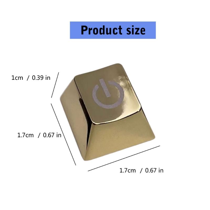 Zinc Alloy Keycap Metal ESC Keycap with Engraved Power Switching Sign For Mechanical Keyboards Customization