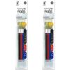 [Set of 2] PILOT Friction Ball Refill 0.38mm Ball Slim Multicolor Extra Fine LFBTRF30UF3C Black Red Blue 2 Each Color X 2 Bags Total 6 Pieces