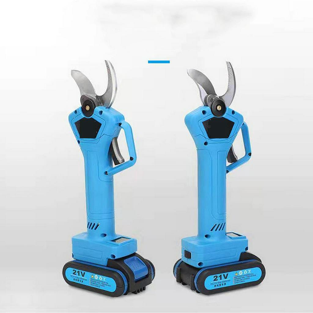 21V Wireless Electric Rechargeable Scissors Shears Tree Garden Pruning Tool Branches Pruning Tools With 2 Li-ion Battery 220V