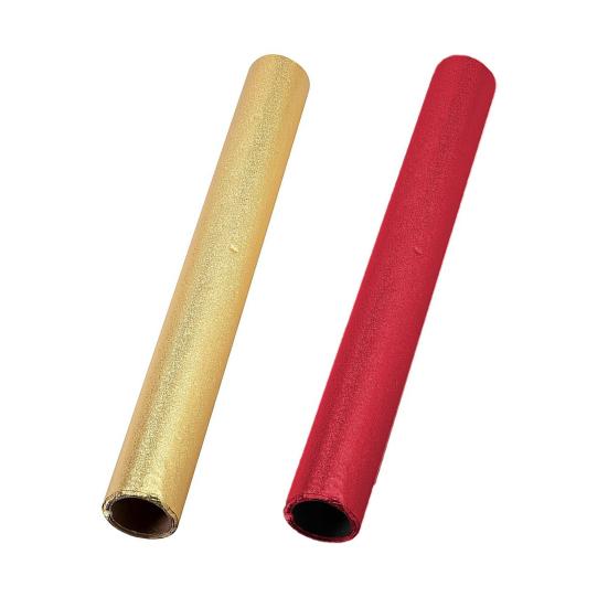 10 Yard Floral Foil Plant Pot Covers Red/Golden Matte Texture Plant Pot Wrapping Paper for Christmas Home Flower Pot DIY Decor