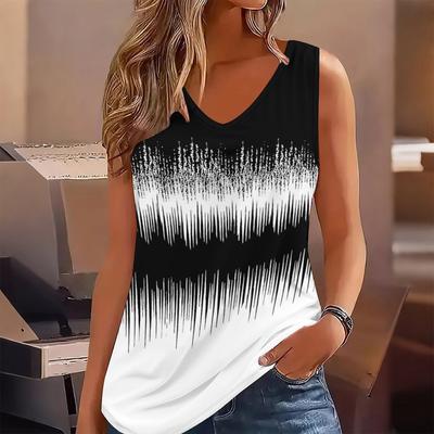 3D-Druck Retro-Muster Tanktops für Damen Workout Yoga Fitnessstudio Bedruckte Sommer Sportshirts Übergröße Westen