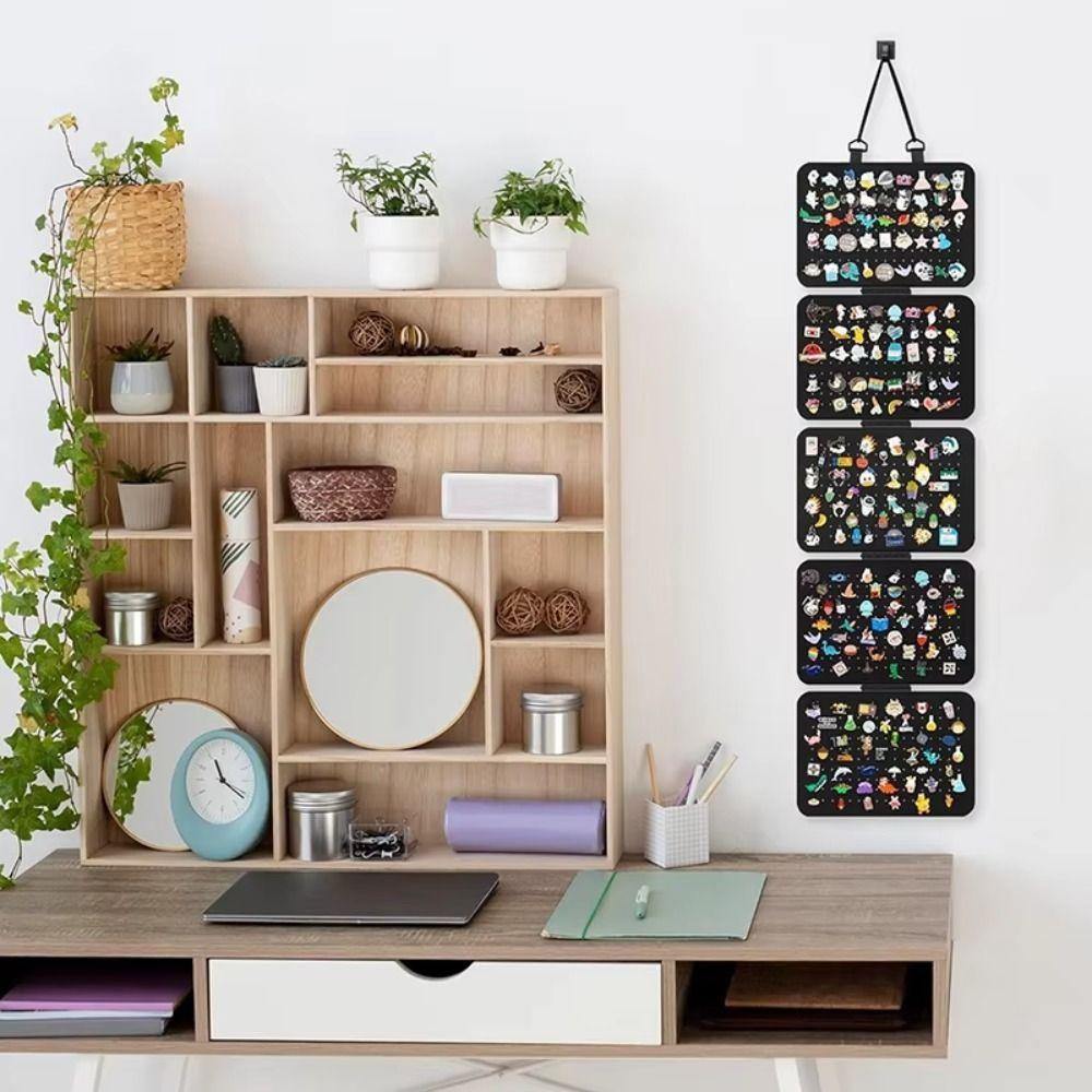 Detachable Foldable Felt Jewelry Organizer Wall Hanging Enamel Lapel Pin Display Panel  Home