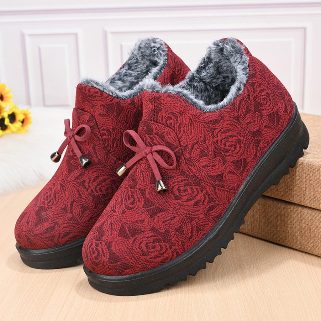 Потовщений вельвет, Тканинні туфлі, Жіноче взуття, Бавовняні туфлі, Взуття на м'якій підошві, Протиковзке взуття, Тепле взуття, Зимові чоботи