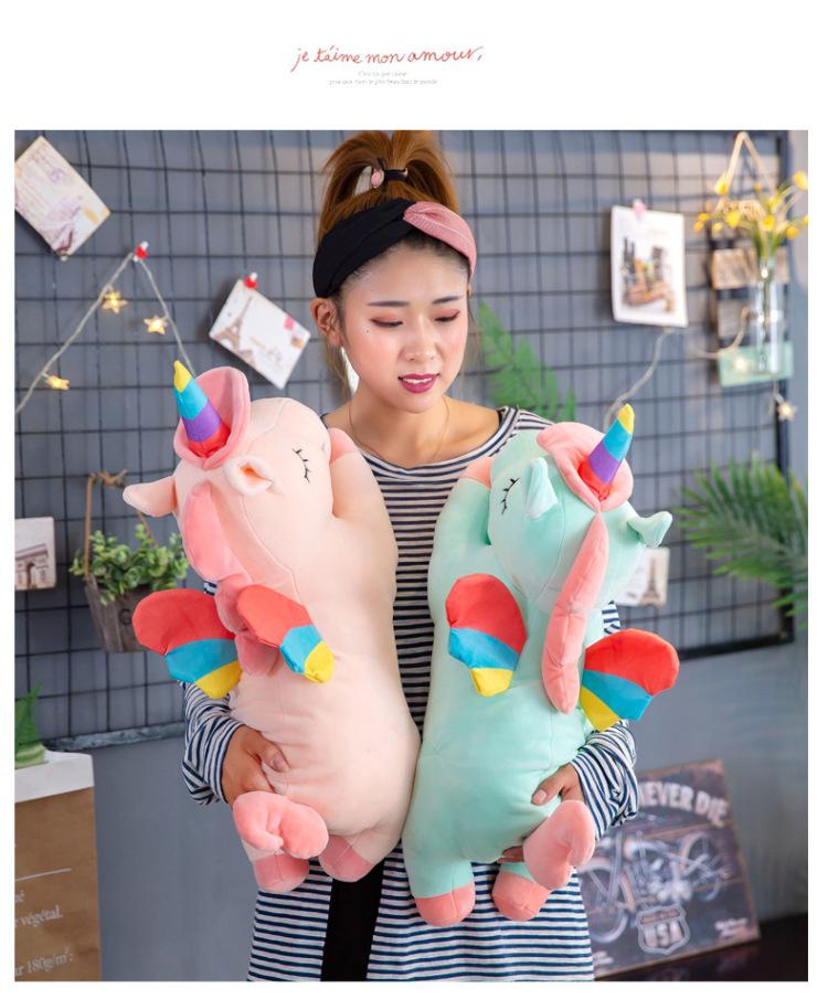 Unicorn Plush Toy & Blanket Combo with Customizable Logo