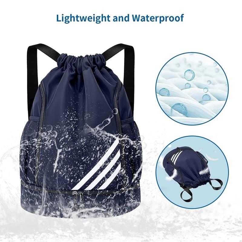 New Design Sports Backpacks Soccer Drawstring Bag Gym Backpack Travel Hiking Draw String Back Bag Multi-Pocket Waterproof
