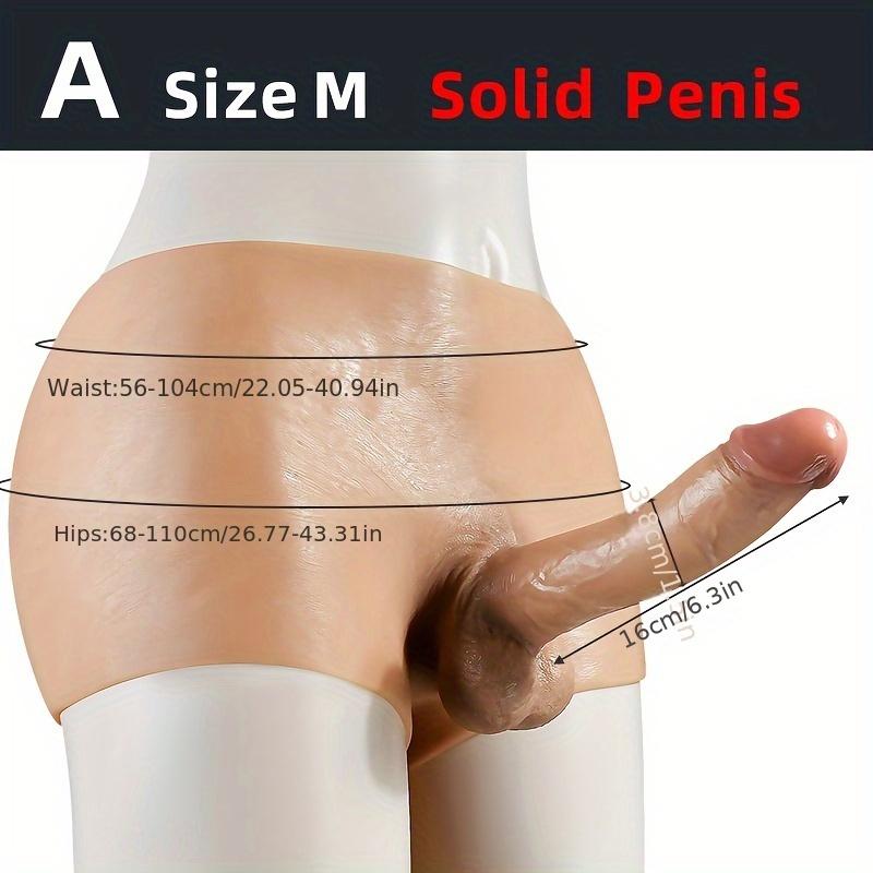 Wearable Silicone Piercing Pants – Hollow Solid Fake Penis with Realistic Design, Strap-On Dildo Underwear for Men & Women, Adult Toy