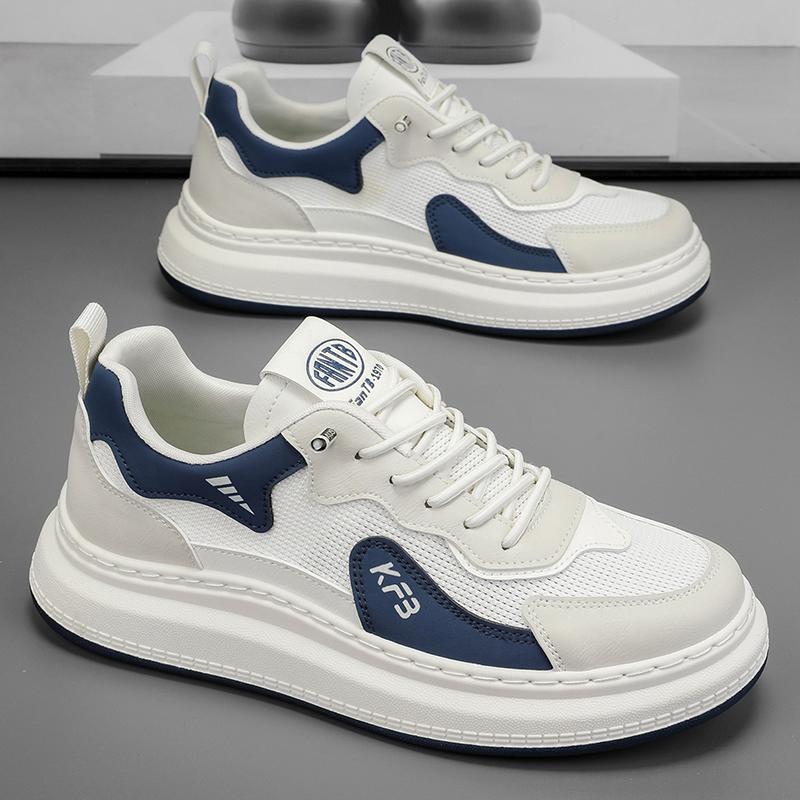 

Новые модные мужские удобные туфли на все времена года для студентов, мальчиков, трендовые мягкие дышащие повседневные кроссовки для бега 44 синий/белый