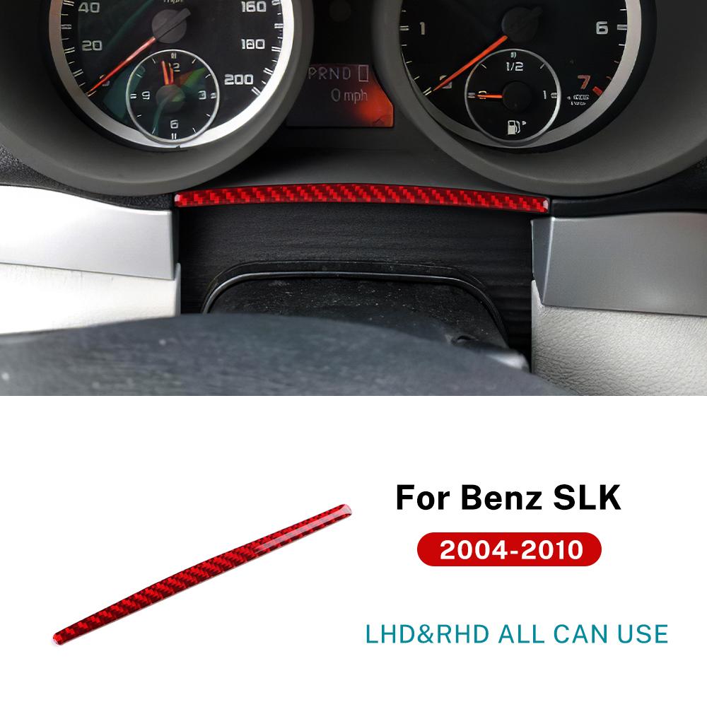 

For Mercedes Benz SLK R171 2004 2005 2006 2007 2008 2009 2010 Speedometer Frame Accessories Real Soft Carbon Fiber Trim Sticker Red LHD RHD B