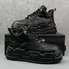 Thick Sole Men's Sneakers Spring Men Leather Casual Shoes High-quality Men Running Shoes Lace Up Women's Platform Sport Shoes