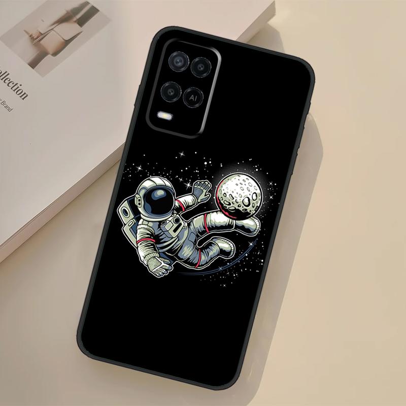 Astronaut Soccer Basketball Case For Oppo A76 A96 A16 A17 A18 A60 A80 A40 A38 A58 A78 A98 A94 A74 A54 A15 A57 A77 A5 Pro