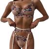 Multi-Color Embroidered European & American Sexy Temptation Lingerie Set