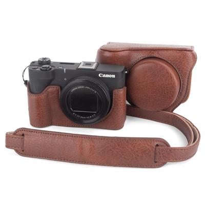 Kinokoo Canon V1 Case for Canon Powershot V1 Vlogging PU Leather Dermatoglyph Protective Cover for Canon Detachable Carry Case with Adjustable