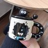Coal Ball Mug with Lid Ceramic Drinking Cup Birthday Gift for Friends Funny and Creative Men's and Women's Coffee Cups