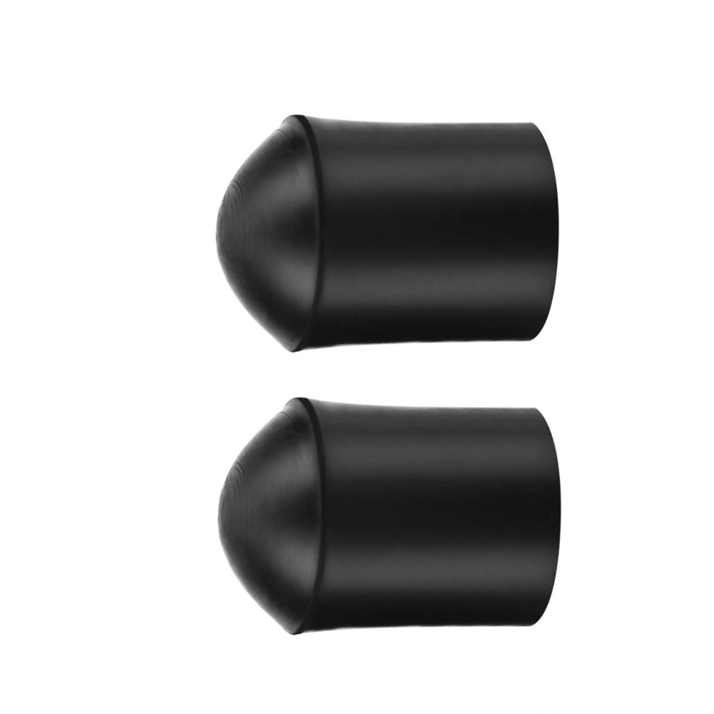 2pcs Double Bass Endpin Rubber Tip Stopper Black Protector End Cap Accessory