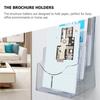 Premium-Magazine Organizer A5 Acrylic Brochure Display Stand Rack Flyer Holder 2Pcs Plastic Literature Rack Document Storage