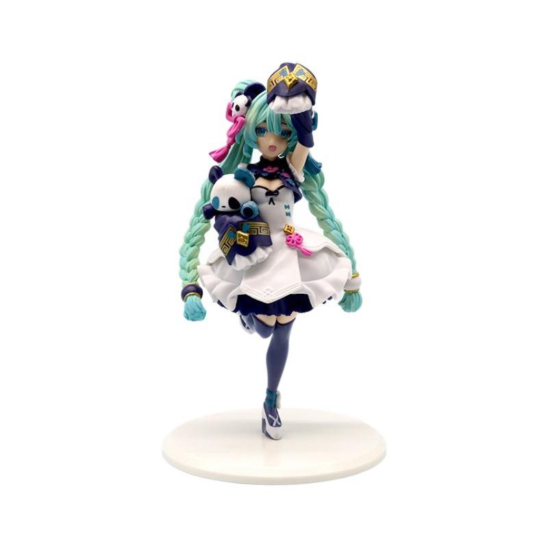 Hatsune Miku Desktop Cute Actionfigur 11cm Neko T-Shirt Ver. Anime Figur Kawaii Mädchen Modell Spielzeug Geschenk