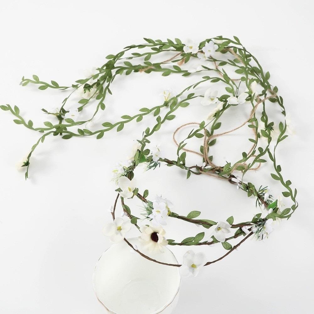 

Искусственный цветок Цветочный ободок Розовая свадебная корона Элегантная цветочная гирлянда Пляж белый