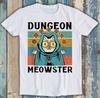 Dungeon Meowster Amuzant Tocilar Gamer Pisică-Zaruri D20 RPG Cadou Amuzant Tricou M1389