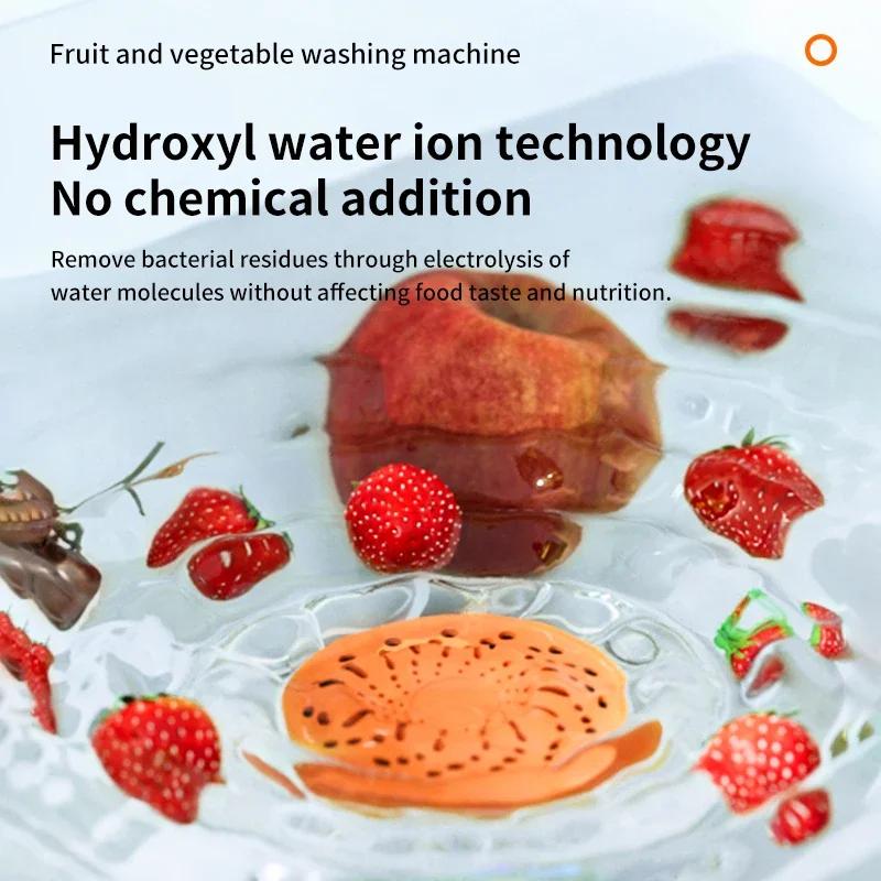 Portable Fruit Vegetable Washing Machine Household Fruits, Vegetables Wash The Ingredients Fully Automatic Food Cleaner Machine
