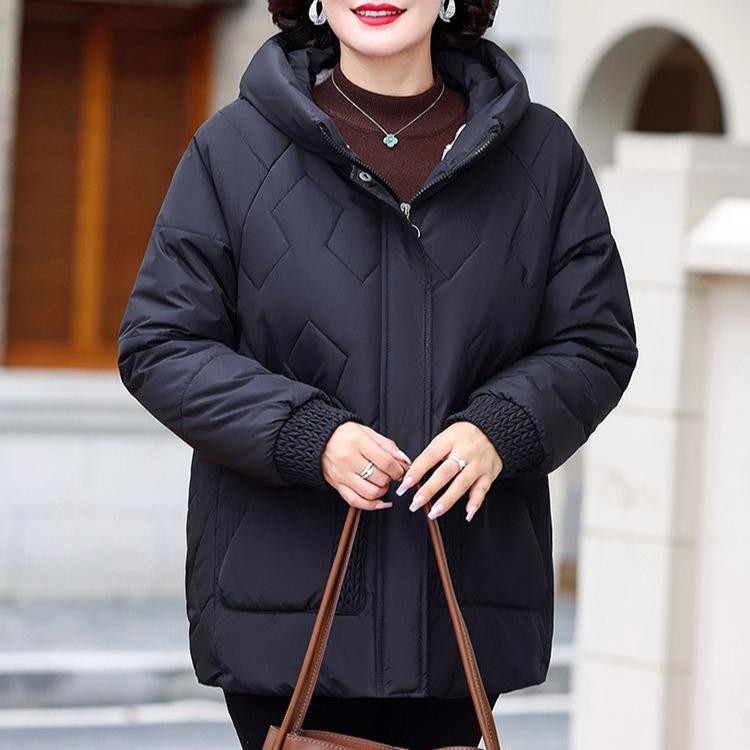 Womens Winter Fleece Lined Hooded Coat Thick Warm Jacket Plus Size Fashion Outerwear for Mom