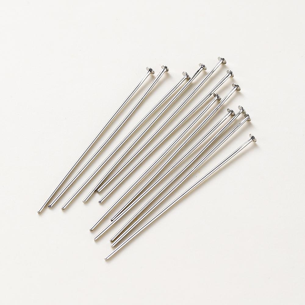 100pcs/lot 14K 18K Gold Plated Flat Head Metal Pins Beading Pendant Headpin For DIY Jewelry Handmade Craft Supplies Findings