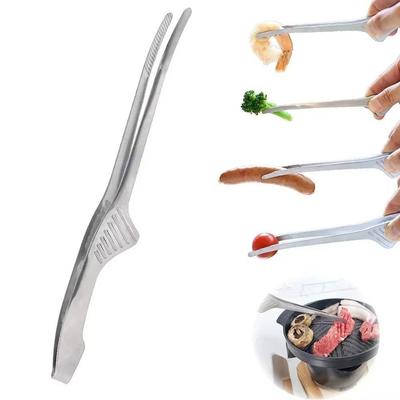 Durable Stainless Steel Barbecue Clip Anti-scalding Non-Stick Grill Tongs Non-slip BBQ Clip Cooking Tools for Grilling Bakery