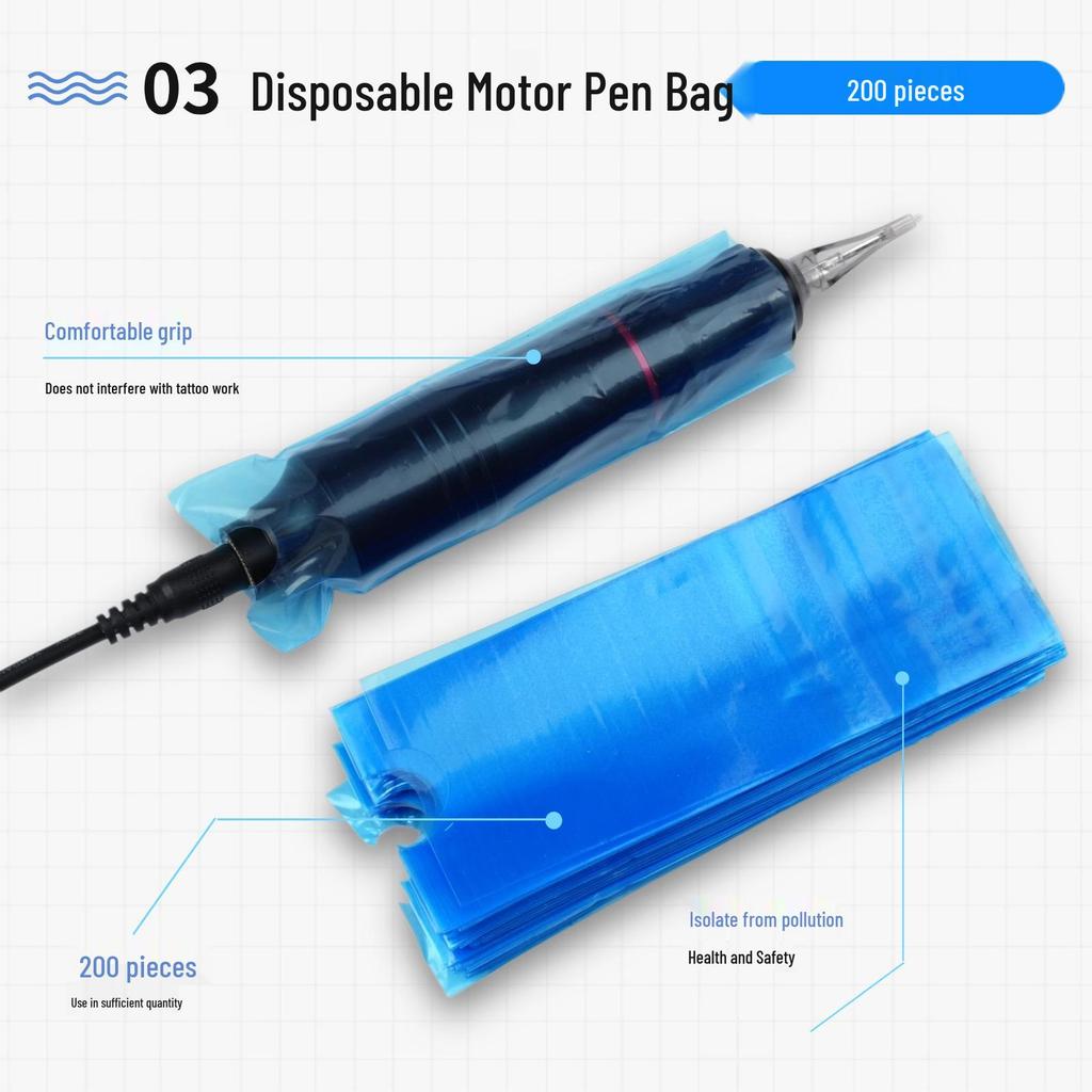 Disposable Tattoo Pen & Machine Protective Storage Bag for Micropigmentation Equipment