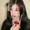 Cool Girls Skeleton Hand Hairpin Trend Barrettes Fashion Hair Ornament Statement Headpiece Women Head Wrap for Ladies