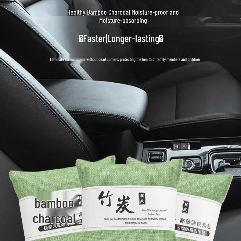 Bambu Kolpåse – Bil Deodorant för Lukt- och Formaldehydborttagning