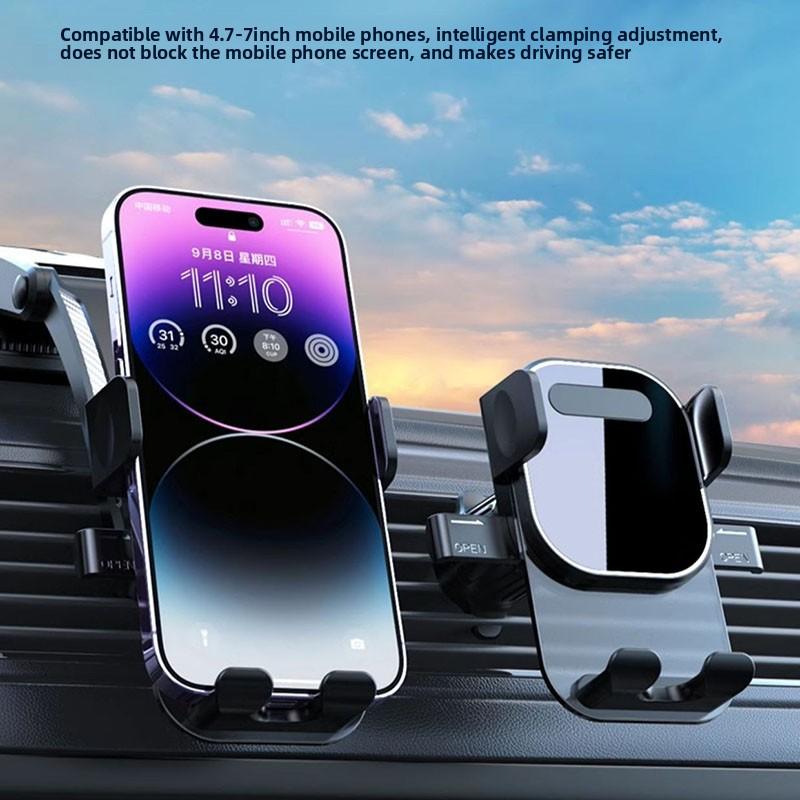 Car Mobile Holder 360° Rotatable Foldable Auto Phone Stand Adjustable Ventilation Opening Support Table Smartphone Grip Bracket