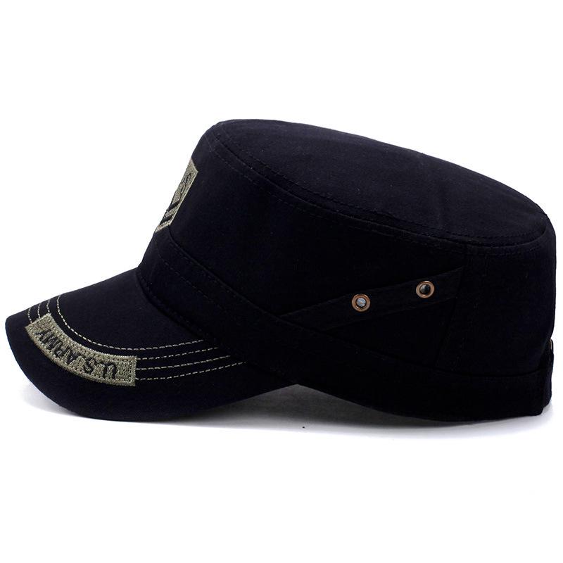 Korean Style Men's Camouflage Embroidered Sun Hat - Outdoor Flat Top for Spring & Autumn