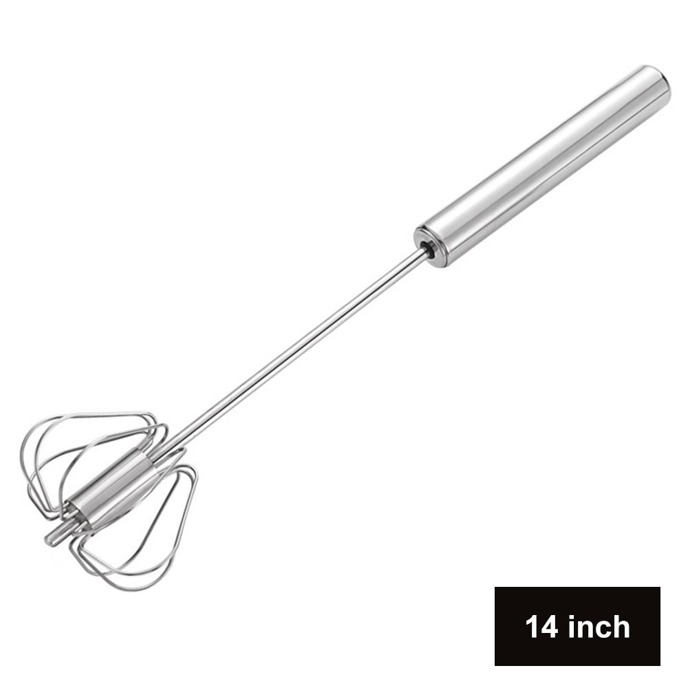 Semi-automatic Egg Beater Stainless Steel Whisk Manual Press Type Rotary Egg Beater Self Turning Egg Stirrer Kitchen Accessories