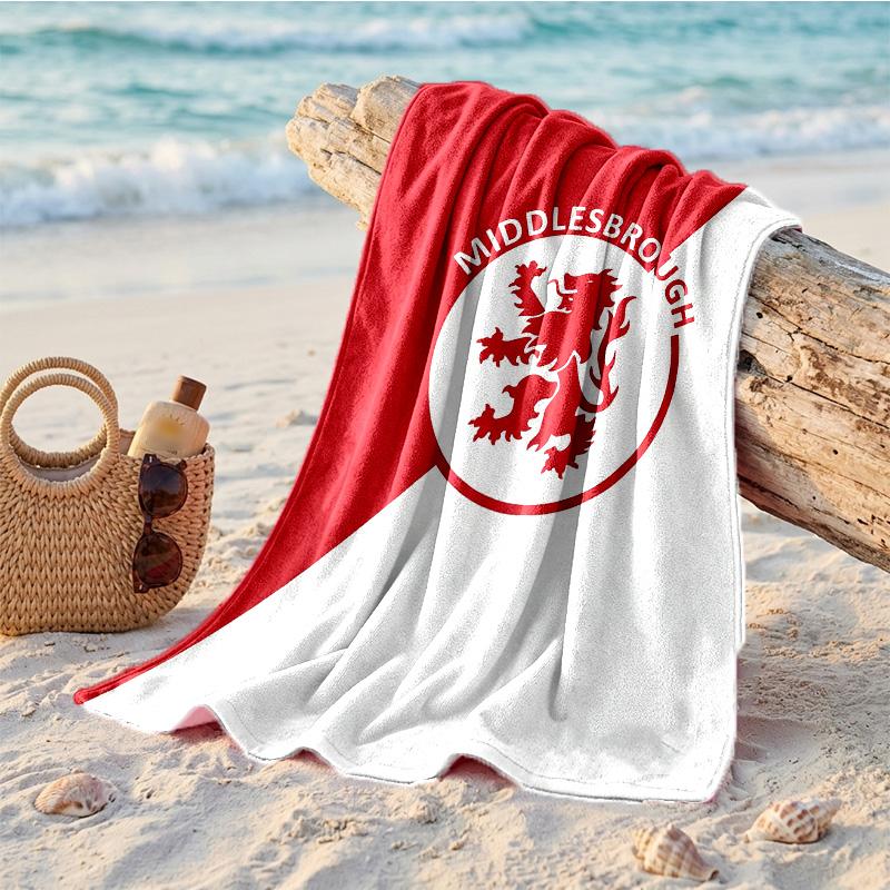 Asciugamano da Spiaggia in Microfibra Middlesbrough FC Asciugatura Rapida Assorbente Grande per Spiaggia Nuoto Viaggio