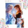 Diamond Painting Art Kit Elsa And Anna Snowflake Handmade DIY Home Decor Gifts