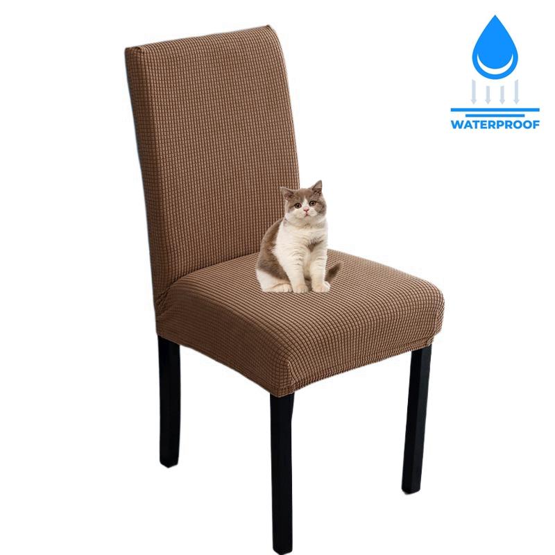 

Водонепроницаемый регулируемый чехол на стул 1, 2, 4 упаковки, чехол для стула для столовой, кухни, защитный жаккардовый чехол для сиденья, эластичный спандекс 1pcs