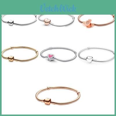 Pandora Heart Shape Crown Clasp Bracelet In Rose Gold Stylish And Durable Gift