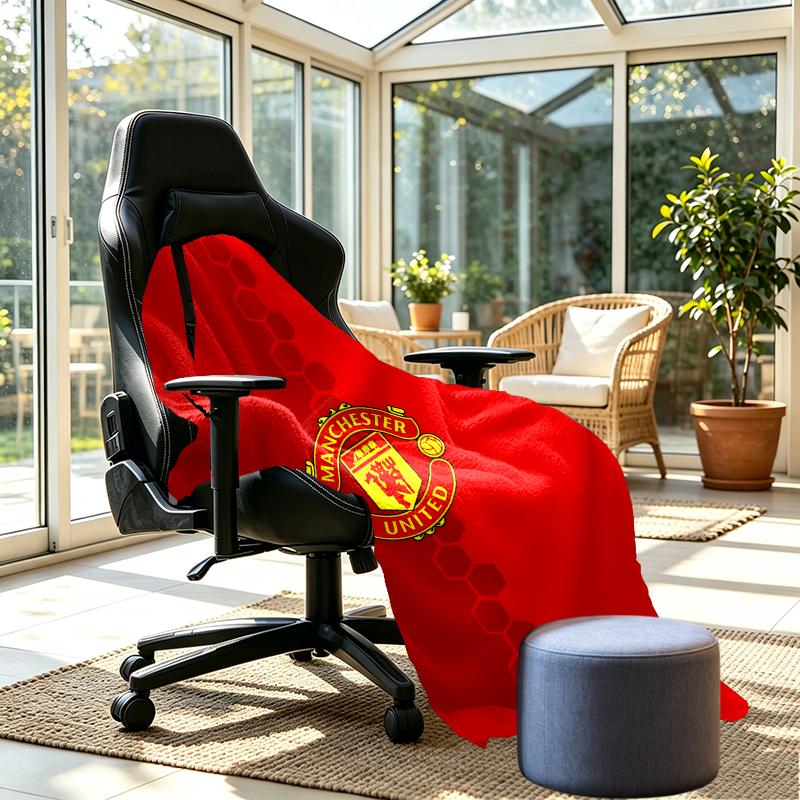 Manchester United F.C. Decke mit Aufdruck - Weich & Bequem, für Schlafzimmer, Reise, Sofa, Heimdekoration - Geburtstags-Weihnachtsgeschenk für Freunde