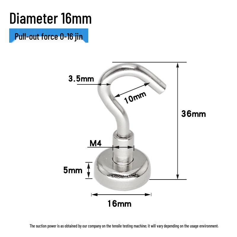 Neodymium Magnetic Suction Cup Hook for Kitchen Storage