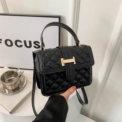 Bolsa quadrada com textura de alto valor e diamante, bolsa mensageiro temperamental de verão, bolsa de ombro