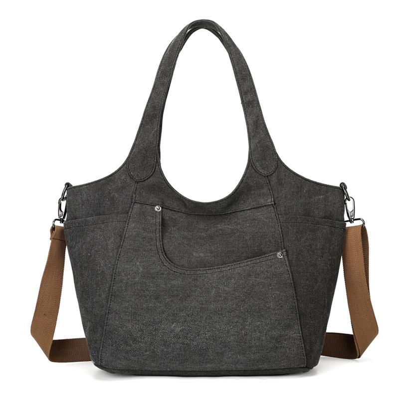 Vintage Canvas Bag Large Capacity Shoulder Bag Women s Tote Bag