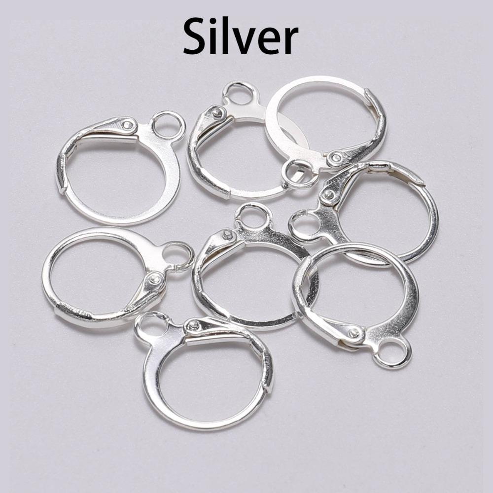 20pcs/lot 14x12mm Gold Rose Gold French Earring Hooks Wire Settings Base For Earrings DIY Jewelry Making Findings